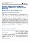 Research paper thumbnail of Evaluation of Plant Diversity and Nutrient Resource on Weed Diversity and Soil Microbial Respiration