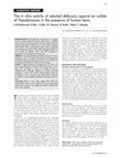 Research paper thumbnail of The in vitro activity of selected defensins against an isolate of Pseudomonas in the presence of human tears