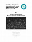 Research paper thumbnail of The Diary of Henry A Patterson Recording a Visit to Key West Florida in 1843