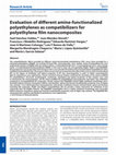 Research paper thumbnail of Evaluation of different amine‐functionalized polyethylenes as compatibilizers for polyethylene film nanocomposites