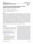 Research paper thumbnail of Testing the signal value of clypeal black patterning in an Italian population of the paper wasp Polistes dominula