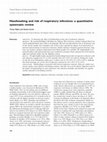 Research paper thumbnail of Handwashing and risk of respiratory infections: a quantitative systematic review