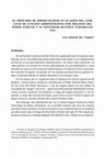 Research paper thumbnail of El principio de imparcialidad en ocasión del ejercicio de función administrativa por órganos del Poder Judicial y su posterior revisión jurisdiccional