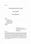 Research paper thumbnail of Enforcing Intellectual Property Rights