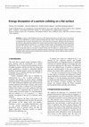 Research paper thumbnail of Energy dissipation of a particle colliding on a flat surface