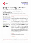 Research paper thumbnail of Dental Apps for Smartphones: New Way of Providing Services and Education