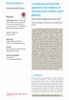 Research paper thumbnail of A variational viscosity-limit approach to the evolution of microstructures in finite crystal plasticity