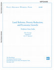 Research paper thumbnail of Land Reforms, Poverty Reduction, and Economic Growth: Evidence from India