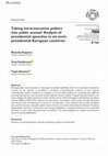 Research paper thumbnail of Taking intra-executive politics into public arenas? Analysis of presidential speeches in six semipresidential European countries