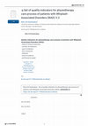 Research paper thumbnail of Set of quality indicators for physiotherapy care process of patients with Whiplash-Associated Disorders (WAD) v2