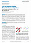 Research paper thumbnail of Thin Film Materials for Room Temperature Quantum Applications