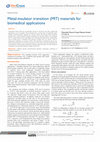 Research paper thumbnail of Metal-insulator transition (MIT) materials for biomedical applications