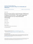 Research paper thumbnail of Forty-five years of law and literature: reflections on James Boyd White’s The Legal Imagination and its impact on law and humanities scholarship