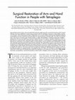 Research paper thumbnail of Surgical Restoration of Arm and Hand Function in People with Tetraplegia