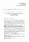 Research paper thumbnail of Effect of refrigeration time on the lipid oxidation and fatty acid profiles of catfish (&lt;em&gt;Arius maculatus&lt;/em&gt;) commercialized in Cameroon