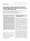 Research paper thumbnail of Investigation of lipid composition of dissected sentinel lymph nodes of breast cancer patients by 7T proton MR spectroscopy