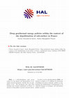 Research paper thumbnail of Deep geothermal energy policies within the context of the depolitisation of sub-surface in France