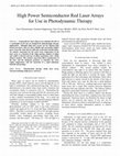 Research paper thumbnail of High-power semiconductor red laser arrays for use in photodynamic therapy