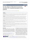 Research paper thumbnail of On the design of EEG-based movement decoders for completely paralyzed stroke patients