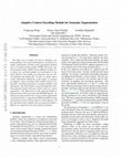 Research paper thumbnail of Adaptive Context Encoding Module for Semantic Segmentation