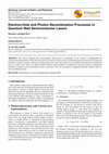 Research paper thumbnail of Electron-Hole and Photon Recombination Processes in Quantum Well Semiconductor Lasers