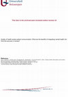 Research paper thumbnail of Qualité de la communication soignant-patient : quels apports de l'intégration de la santé mentale dans des services de première ligne en Guinée ?