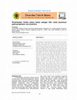 Research paper thumbnail of Pemanfaatan limbah piston bekas sebagai filler metal aluminium pada pengelasan oxy-acetylene