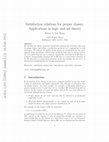 Research paper thumbnail of Satisfaction relations for proper classes: Applications in logic and set theory