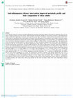 Research paper thumbnail of Anti-inflammatory dietary intervention improved metabolic profile and body composition of obese adults