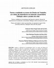 Research paper thumbnail of Teoria e realidade no ensino do Direito do Trabalho: um relato de experiência na extensão universitária ‘Diálogos sobre o projeto de vida’