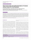 Research paper thumbnail of Ideal harvest stage and quality descriptors of 5 banana cultivars based on 5 fruit diameters