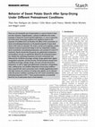 Research paper thumbnail of Behavior of Sweet Potato Starch After Spray‐Drying Under Different Pretreatment Conditions