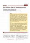 Research paper thumbnail of Nutrient and sediment transport from two different agriculture land uses