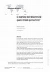 Research paper thumbnail of E-learning nell’Università: quale strada percorrere?