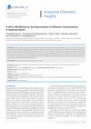 Research paper thumbnail of A UPLC&amp;ndash;MS Method for the Determination of Ofloxacin Concentrations in Aqueous Humor