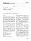 Research paper thumbnail of Richter’s syndrome developing in a patient with adult onset Still’s disease