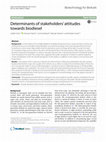 Research paper thumbnail of Determinants of stakeholders’ attitudes towards biodiesel