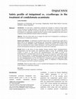 Research paper thumbnail of Safety profile of imiquimod vs. cryotherapy in the treatment of condylomata acuminata