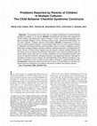 Research paper thumbnail of Problems Reported by Parents of Children in Multiple Cultures: The Child Behavior Checklist Syndrome Constructs