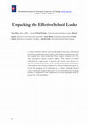 Research paper thumbnail of Unpacking the effective school leader