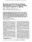 Research paper thumbnail of Mutation of an RSV intronic element abolishes both U11/U12 snRNP binding and negative regulation of splicing