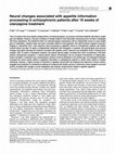 Research paper thumbnail of Neural changes associated with appetite information processing in schizophrenic patients after 16 weeks of olanzapine treatment