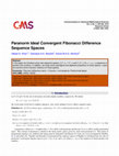 Research paper thumbnail of Paranorm Ideal Convergent Fibonacci Difference Sequence Spaces