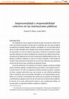 Research paper thumbnail of Impersonalidad y responsabilidad colectiva en las instituciones públicas