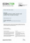 Research paper thumbnail of Portability of Pension, Health, and Other Social Benefits: Facts, Concepts, and Issues