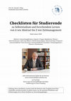 Research paper thumbnail of Checklisten für Studierende zu Selbststudium und forschendem Lernen von A wie Abstract bis Z wie Zeitmanagement (leicht korrigiert, Juni 2024)