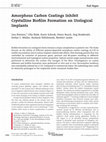 Research paper thumbnail of Amorphous Carbon Coatings Inhibit Crystalline Biofilm Formation on Urological Implants