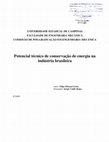 Research paper thumbnail of Potencial tecnico de conservação de energia na industria brasileira