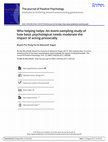 Research paper thumbnail of Who helping helps: An event-sampling study of how basic psychological needs moderate the impact of acting prosocially