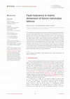 Research paper thumbnail of Fault-tolerance in metric dimension of boron nanotubes lattices